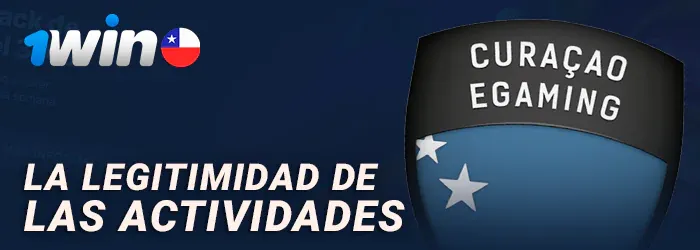 Sello de legitimidad de Curazao que ampara la actividad de 1win