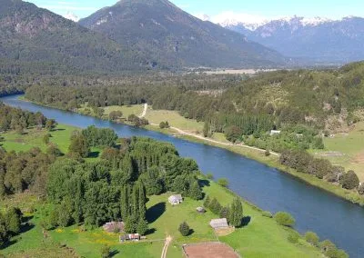 Vista Noroeste que muestra el entorno de Refugio del Alba